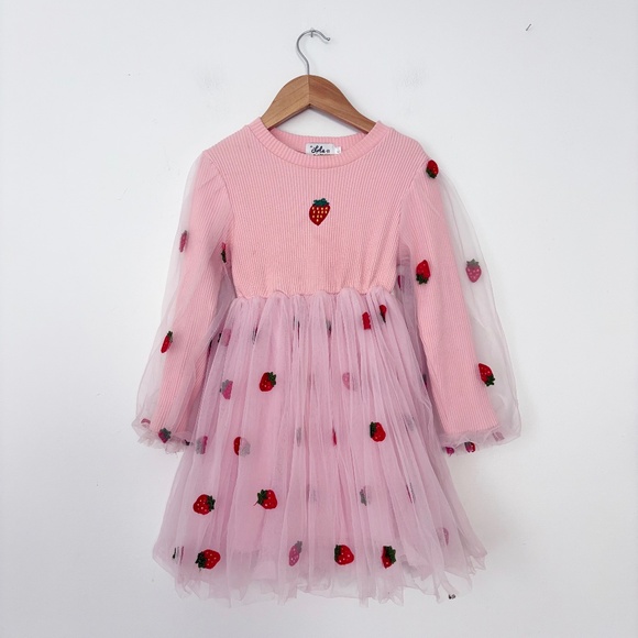Lola & the boys strawberry tulle dress - Picture 1 of 6